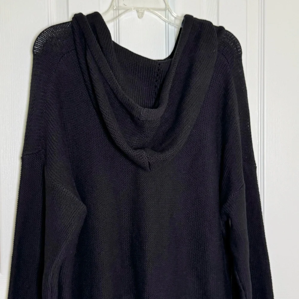 T by Alexander Wang Black Hooded Sweater Size M Oversize